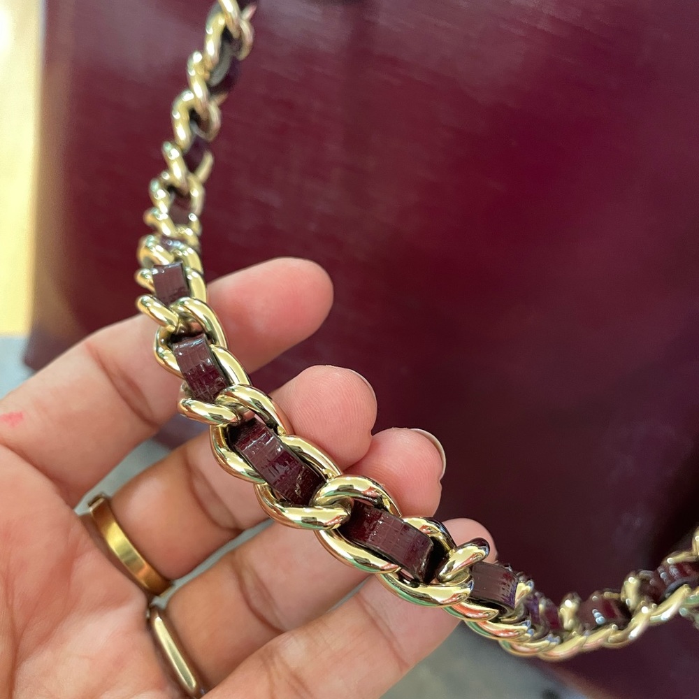 Coach Leather Handbag Maroon Like New - Picture 5 of 9